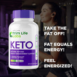 Trim Life Labs Keto Capsules - Trim Life Labs Weight Loss Keto Pills Support Maximum Strength Formula Keto+ACV Supplement Reviews Over Night Pastilla (60 Capsules)