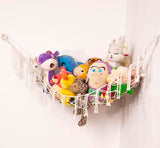 Xiaheshu Macrame Stuffed Animal Net or Hammock Hanging Net for Plush Toy Holder Squishmallow Net Toy Hammock for Stuffed Animals Storage Ideas Plushie Net Hammock Stuffy Animal Holder Organizer