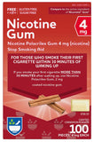 Rite Aid Nicotine Gum, 4 mg, Cinnamon Flavor - 100 Pieces | Quit Smoking Aid | Nicotine Replacement Gum | Stop Smoking Aids That Work | Chewing Gum to Help You Quit Smoking | Coated Nicotine Gum