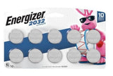 Energizer 2032 Batteries (10 Pack), 3V Lithium Coin Batteries [Compatible with Apple AirTag, Key Fobs, and all CR2032 compatible devices]