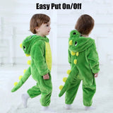 Baby Green Dinosaur Costumes Unisex Toddler Outfit Halloween Dress Up Romper 12-18 Months