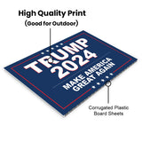 Trump 2024 Yard Sign, Trump Signs for Yard, 12" x 18" inches Double Sided with H-Metal Stake, Trump 2024 Signs for Yard, Maga Yard Sign, Trump Signs, Donald Trump Yard Sign, Trump Lawn Sign