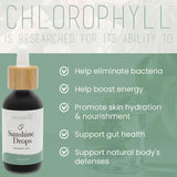 Philosophie Liquid Chlorophyll Sunshine Drops with Mint Essential Oil - Organic Chlorophyll Drops for Water - Internal Deodorant, Detox & Energy Boost - All Natural Chlorophyll, Vegan, Non-GMO, 2oz.