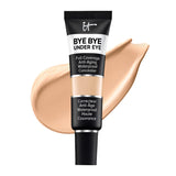 IT Cosmetics Bye Bye Under Eye Full Coverage Concealer - for Dark Circles, Fine Lines, Redness & Discoloration - Waterproof - Natural Finish – 14.5 Light Buff (N), 0.4 fl oz