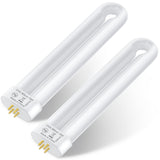 FVOAI X3,T6, T8, T9 Replacement Bulb for Bug Zapper Outdoor,15W,4-pin Single U-Shaped Twin Tube Bulb (White) (White-2)