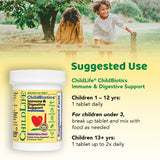 CHILDLIFE ESSENTIALS ChildBiotics Immune & Digestive Support - Kids Probiotic, Contains Live Probiotics, Good for Digestion & Immune Support, Allergen-Free, Non-GMO - Natural Berry Flavor, 30 Tablets