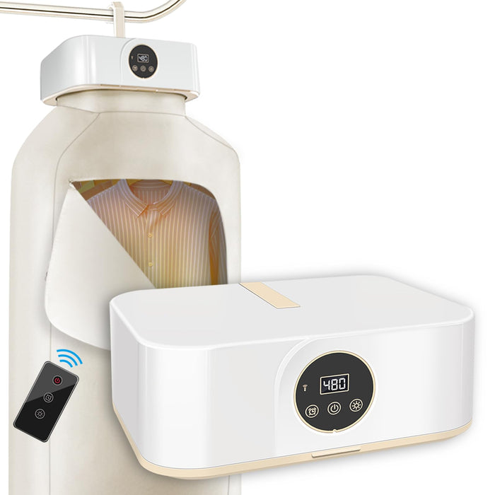 Ljusved Portable Clothes Dryer - Mini Portable Dryer Machine for Laundry Apartments and Travelling, Hotel Room, Classic White