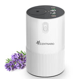 Waterless Diffuser for Essential Oil - Aromatherapy Diffuser for Home with Battery Indicator, Portable Smart Scent Air Machine 1/2/3 & Continuous Mist, Timing & Auto-off Function, 400~500 sq. ft Scent