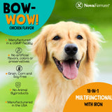 NovaFerrum Bow Wow | 18-in-1 Multifunctional with Iron Supplement for Dogs | Blood Support for Anemia | Glucosamine | Probiotics | Antioxidants | Chicken Flavor | 90 Chews