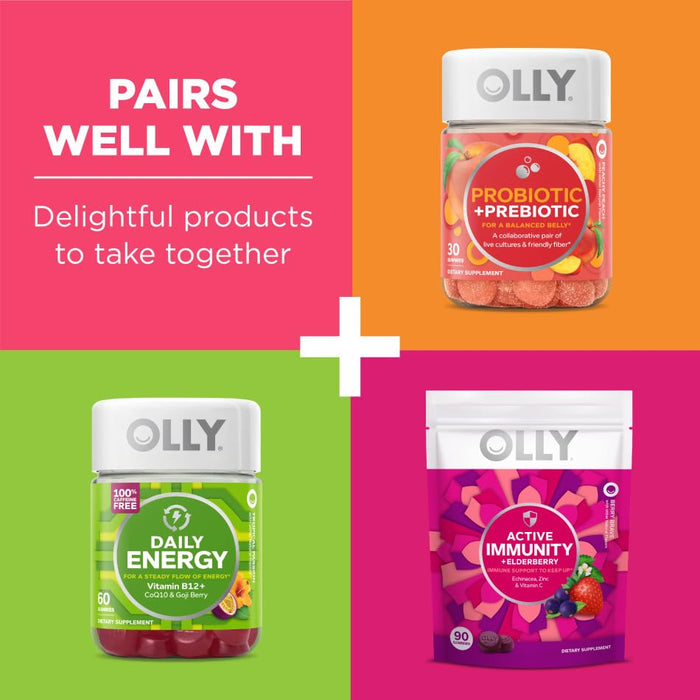 OLLY Essential Prenatal Gummy Multivitamin, Folic Acid, Vitamin D, Omega 3 DHA, Supports Healthy Growth and Brain Development, Citrus Berry - 84 Count