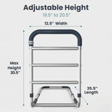 PELEGON FSA/HSA Eligible - Bed Rails for Elderly Adults Safety (300lb) - Adjustable Height Bed Assist Handle with Utility Bag - Bed Rail for Seniors & Surgery Patients - for Easier Bed Access