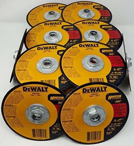 DEWALT DW8725H 6" x 0.045" x 5/8"-11 Aluminum Oxide Metal Hub Cut-Off Wheels (Box of 10)