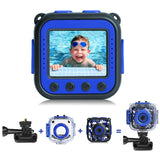 PROGRACE Kids Waterproof Camera for kids Action Video Digital Camera 1080 HD Toy Camera for Boys Birthday Christmas New Year Gifts, Blue