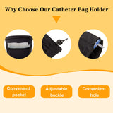 Catheter Leg Bag Holder,Polyester Fabric Catheter Sleeves Urine Leg Bag Holder,Urinary Drainage Bag Stay in Place,Foley Catheter Bag Holder Strap,Urinary Incontinence Supplies (Medium)