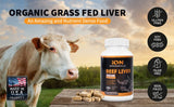 Grass Fed Organic Beef Liver (180 Capsules) Pasture-Raised - Iron, Vitamin A, B Vitamins, Collagen - Promotes Energy, Detoxification, Whole Body Wellness - by Ion Supplements