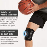 ComfiLife Knee Brace for Knee Pain Relief – Neoprene Knee Brace for Working Out, Running, Injury Recovery – Side Stabilizers – 3 Point Adjustable Compression – Open Patella Support,Non-Slip (X-Large)