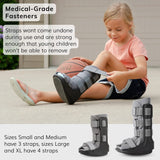 BraceAbility Pediatric Walking Boot - Children's Medical Walker Orthopedic CAM Support Shoe for Youth Ankle Break Injury, Kid's Stress Metatarsal Bone Fracture, Broken Foot or Toe Recovery Cast (M)