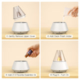 KinyiLO Small Essential Oil Diffuser for Bedroom,Home,Office,Desk, Cool Mist Fragrance Aroma Diffuser with Nursery Night Light, Quiet Operation Auto-Off, Spraying for Single Room