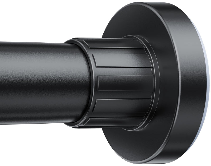 Ausemku Shower Curtain Rod 32-80 Inch Adjustable - Heavy Duty No drill Spring Tension Shower Rod, Non-Slip Rustproof Telescopic Rod for Bathroom, Black