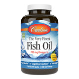 Carlson - The Very Finest Fish Oil, 700 mg Omega-3s, Norwegian Fish Oil Supplement, Wild Caught Omega 3 Fish Oil, Sustainably Sourced Fish Oil Capsules, Omega 3 Supplement, Lemon, 120 Softgels