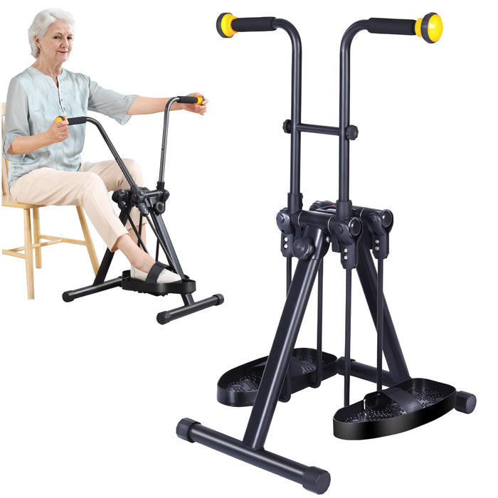 Arm and Leg Pedal Exerciser for Seniors - Sitting Elliptical Machine with Leg Swing Exercise, Stroke Recovery Pedal Exercise Equipment for Elderly, Leg Exerciser while Sitting Physical Therapy