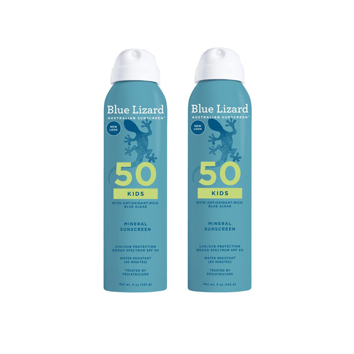 BLUE LIZARD Sunscreen SPF 50+ Spray | Kids | 5 Fl Oz | Pack of 2