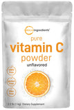 Pure Vitamin C Crystal Powder (Water Soluble Vitamin C 1000mg Per Serving), 1 KG (2.2 Pounds), Immune Vitamins and Strong Antioxidant, Pure Ascorbic Acid Powder Supplement