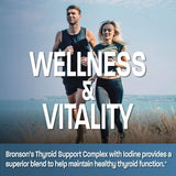 Bronson Thyroid Support Complex with Iodine - Healthy Thyroid Function, Immune System, Thyroid Hormone Levels - 180 Capsules