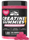 KP Creatine Monohydrate Gummies for Men & Women, 100% Creatine Pink Lemonade Gummies, 5g per Serving + Vegan, Sugar Free + Strength, Energy, Muscle & Booty Gain - 120 Count