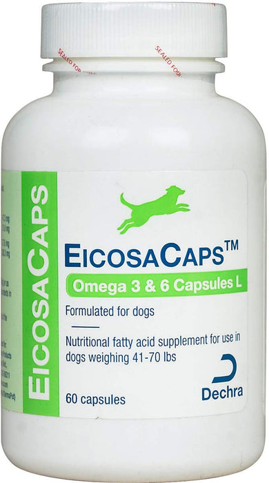 Dechra EicosaCaps Omega 3 & 6 Capsules for Dogs 41-70 lb 60 Count