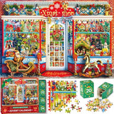 Ciesa Advent Calendar 2024 Christmas Jigsaw Puzzle - Christmas Emporium, 24 Parts - 1008 Pieces Puzzles Countdown to Christmas, Christmas Gifts for Adults and Kids, Home Decoration 27.5in x 19.7in