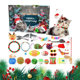 2024 New Cat Advent Calendar,24 Days Countdown to Christmas Advent Calendar Gifts,24 PCS Cat Feather Teaser and Ball Bells for Kitten Toys,Kitten Interactive Play for Cat Lovers