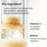 PRIMERA Youth Radiance Vitatinol Serum - Retinol with Vitamin Bundle SET Vitamin A, C, Skin Care, Moisturizing, Shiny, Elastic, Lifting, Korean Cosmetics, 0.5 oz (15 g *2)