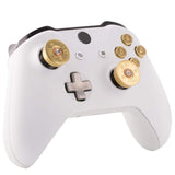 Metal Thumbsticks Joysticks for Xbox One Controller, Analog Grip Button Replacement Parts for Xbox One S/X/Series S/X Controllers(Retro-Design Gold)