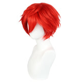 Anogol Hair Cap + Short Red Men's Cosplay Wig for Halloween Christmas Event Costume Party