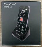 Easyfone T6 4G Téléphone Portable Senior Débloqué Le Plus Simple | 4 Grandes Touches d'image | Bouton SOS | Station de Charge | Spéciale pour la démence, la maladie d'Alzheimer et Les Enfants