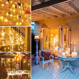 Extra-Long String Lights Outdoor/Indoor, 800 LED Upgraded Super Bright Christmas Lights, Waterproof 8 Modes Plug in Clear Wire Fairy Lights for Bedroom Party Wedding Garden Patio Tree(Warm White)