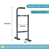 Aluminum Stair Climbing Assist Cane, Stair Walker for Elderly with Sore Knees, Stair Cane with Widened Base, Adjustable Height and Easy Installation, Suitable for Steps with Varying Heights and Widths