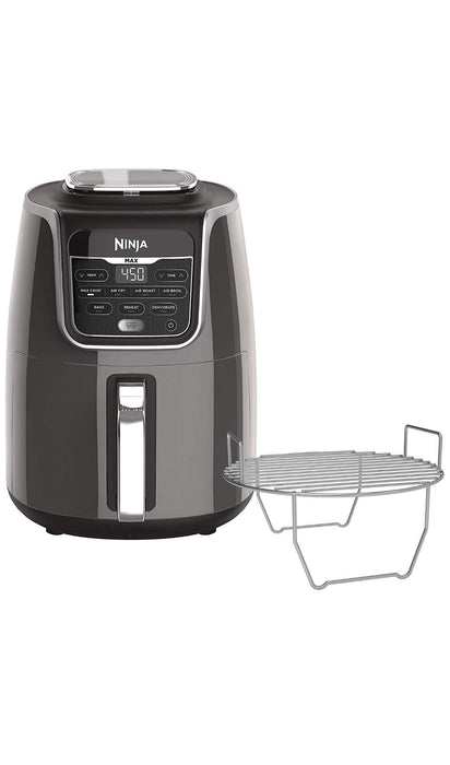 Ninja AF161 Max XL Air Fryer that Cooks, Crisps, Roasts, Bakes, Reheats and Dehydrates, with 5.5 Quart Capacity, and a High Gloss Finish, Grey