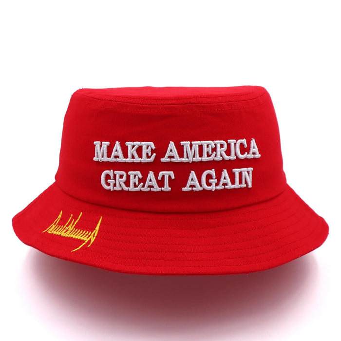 Trump 2024 45-47 MAGA Bucket Hats for Men Women,Donald Trump Bucket Hat Make America Great Again Baseball Caps 3D Embroidery MAGA Trump Hat