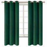 BGment Christmas Blackout Curtains - Grommet Thermal Insulated Room Darkening Bedroom and Living Room Curtains, Set of 2 Decorative Curtain Panels (42 x 63 Inch, Emerald Green)