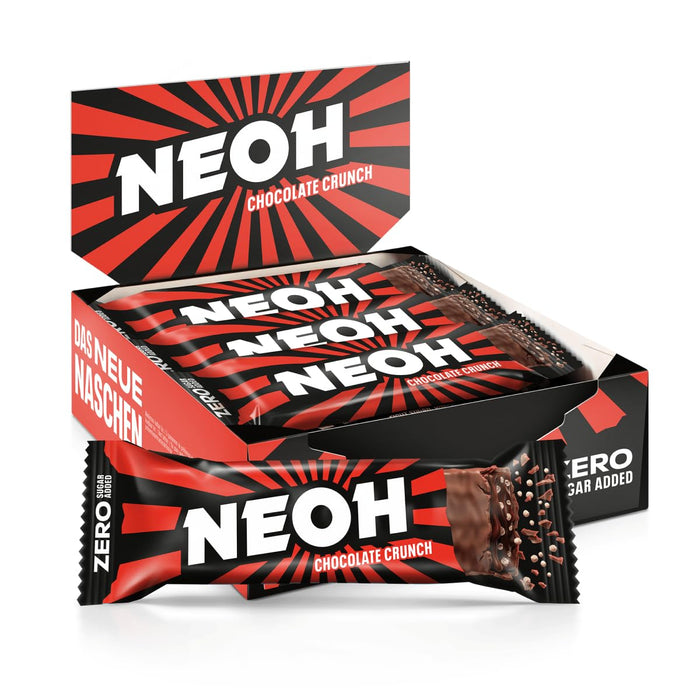 NEOH Chocolate Bars - Keto Chocolate Dipped Candy Bar, Gluten-Free Low-Calorie, Low-Carb, Plant-Based, High-Fiber Snacks, No Added Sugar, 1 Ounce Individually Wrapped Bars, 12 Pack