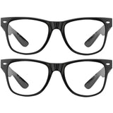 grinderPUNCH 2 Pack High Magnification Reading Glasses Strong Power Readers - 4.00-6.00 Black/+5.00