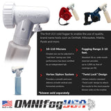 OmniFog ULV Cold Fogger – Adapter for Milwaukee, Makita, Ryobi, Bosch, and Most Major Brand Blowers – Adjustable 10-110 Micron Mister Fog, Fertilize or Clean (16 OZ Adapter & Reservoir)