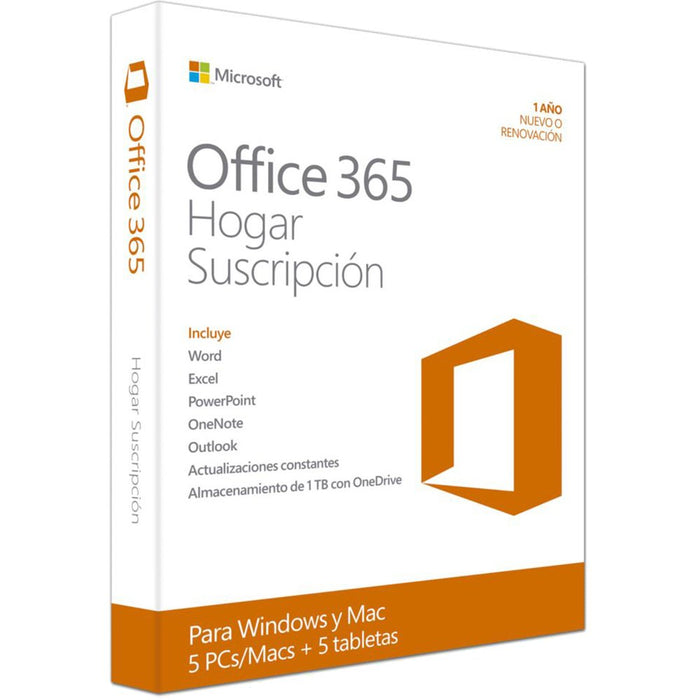 Microsoft Office 365 Home | 1-year subscription, 5 users, PC/Mac Key Card
