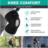 MODVEL ELITE Knee Brace for Women & Men with Side Stabilizers, Patella Gel Pads Brace for Meniscus Tear for Maximum Knee Pain Support - ACL Knee Braces for Running, Workout, Arthritis & Joint Recovery