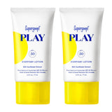 Supergoop! PLAY Everyday Lotion SPF 50-2.4 fl oz - 2 Pack - Broad Spectrum Body & Face Sunscreen for Sensitive Skin - Great for Active Days - Fast Absorbing, Water & Sweat Resistant