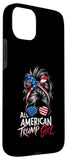 iPhone 15 Plus All American Trump Girl Messy Bun Trump Women Supporter 2024 Case