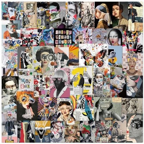 Album Cover Posters 50 Pcs Kindle Stickers Grunge Aesthetic Indie Stickers Vintage Book Stickers Cool Stickers for Adults Teens Waterproof