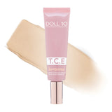 Doll 10 TCE Luminous Super Coverage Serum with Niacinamide - Full Coverage Tinted Foundation Makeup (Light)